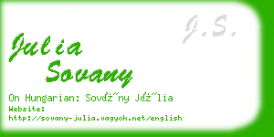 julia sovany business card